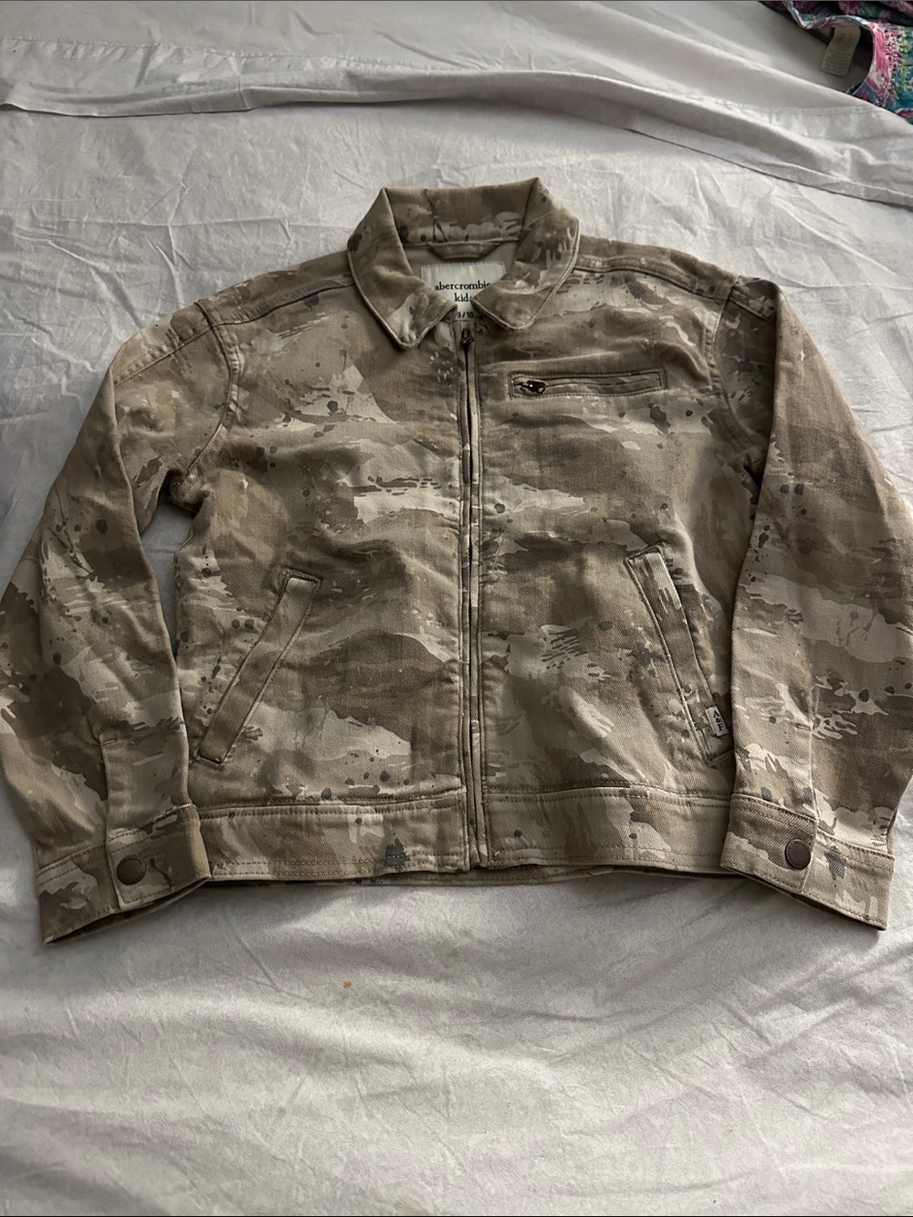 Abercrombie Kids Boy’s Tan Beige Camo Field Jacket